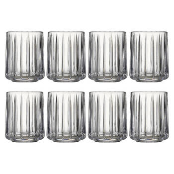 2x 4pc Ecology Lineaire Glass Tumbler Set Elegant Drinkware 260ml