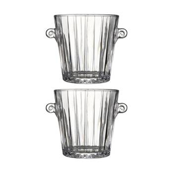 2PK Ecology Lineaire Glass Ice Bucket 1.7L Elegant Barware Accessory