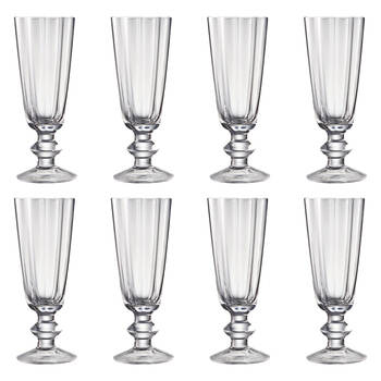 2x 4pc Ecology Ellery Champagne Set Fluted Stemmed Glassware 290ml
