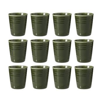 12PK Ecology Ottawa Stoneware Latte Cup Rustic Mug Moss Green 250ml