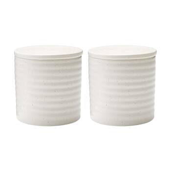 2PK Ecology Ottawa Stoneware Butter Keeper Rustic Dish Calico 10cm