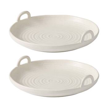2PK Ecology Ottawa Stoneware Shallow Serving Bowl Dish Calico 24x5.5cm