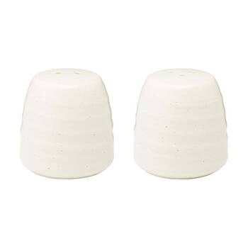 2pc Ecology Ottawa Stoneware Salt & Pepper Shaker Set Calico 6x6.5cm