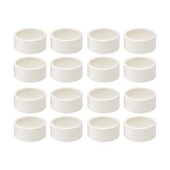 4x 4pc Ecology Ottawa Stoneware Napkin Ring Set Rustic Tableware Calico