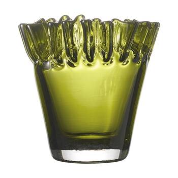 Ecology Tousle Decorative Edges Fluted Flower Vase Meadow Green 14cm