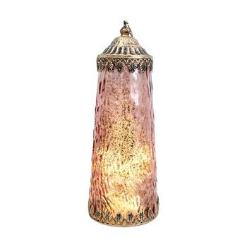LVD LED Lantern Tower Home Decor Vintage-Inspired Punch 10.5x10.5x27cm
