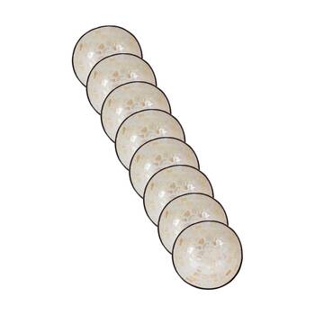 8PK LVD Turtle Decorative Round Coconut MOP Trinket/Jewellery Bowl 13x13x6cm