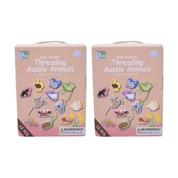 2PK Koala Dream Bush Buddies Threading Aussie Animals Set Timber 2y+