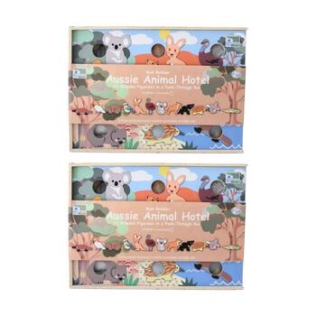 2PK Koala Dream Bush Buddies Aussie Animal Hotel Wooden Kids Toy Set 2y+
