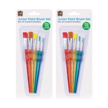 2x 5pc Educational Colours Junior Paint Brush Set Art/Craft Supplies