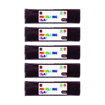 5PK Educational Colours Modelling Clay Brown Kids Art/Craft 500gm 3y+