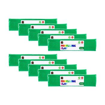 10PK Educational Colours Modelling Clay Dark Green Kids Art/Craft 500gm 3y+
