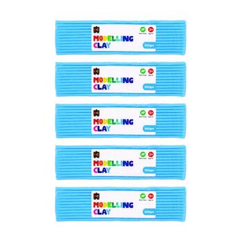 5PK Educational Colours Modelling Clay Light Blue Kids Art/Craft 500gm 3y+