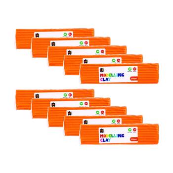 10PK Educational Colours Modelling Clay Orange Kids Art/Craft 500gm 3y+