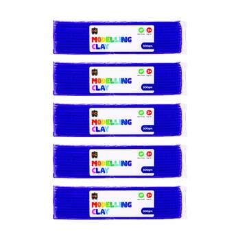5PK Educational Colours Modelling Clay Purple Kids Art/Craft 500gm 3y+