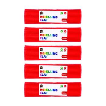 5PK Educational Colours Modelling Clay Red Kids Art/Craft 500gm 3y+