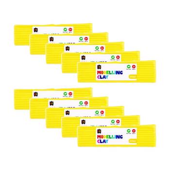 10PK Educational Colours Modelling Clay Yellow Kids Art/Craft 500gm 3y+