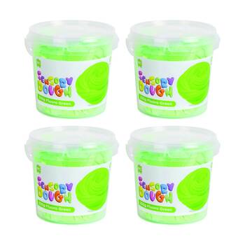 4PK Educational Colours Sensory Dough Fluoro Green Kids Art/Craft 250gm
