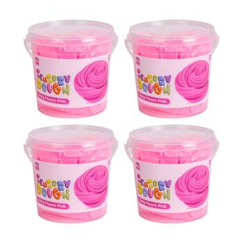 4PK Educational Colours Sensory Dough Fluoro Pink Kids Art/Craft 250gm