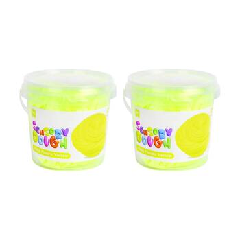 2PK Educational Colours Sensory Dough Fluoro Yellow Kids Art/Craft 250gm