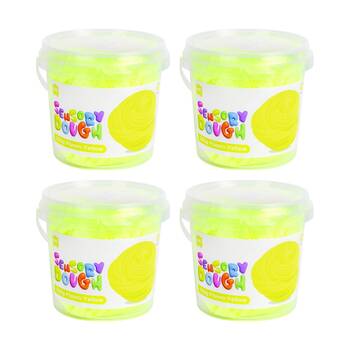 4PK Educational Colours Sensory Dough Fluoro Yellow Kids Art/Craft 250gm