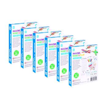 6x 3pc Educational Colours Imagine Make & Play Glider Planes Set Kids Craft 5y+