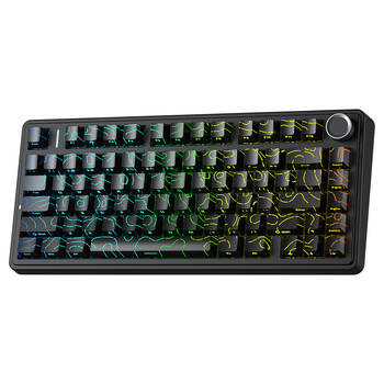 AULA F75 Wireless Type-C Tri-Mode Gasket Mechanical Keyboard Black