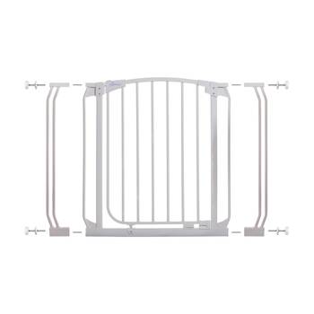 3pc Dreambaby Chelsea Pressure Mounted Baby Safety Gate & Extensions White 9cm