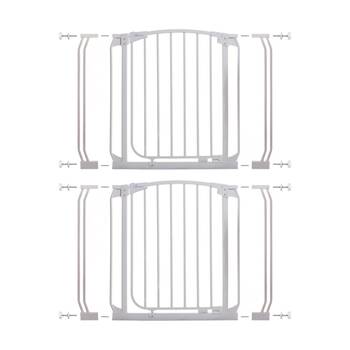 2x 3pc Dreambaby Chelsea Pressure Mounted Baby Safety Gate & Extensions Wh 9cm