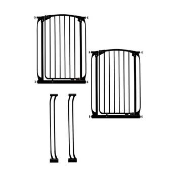 4pc Dreambaby Chelsea Pressure Mounted Tall Baby Safety Gate W/ Extensions Black