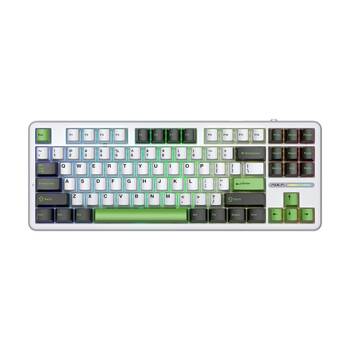 AULA F87 Wireless Tri-Mode Gasket Mechanical Keyboard Black/White/Green
