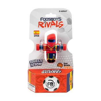 Foosbots Rivals Team Spain Soccer Toy Squeeze To Spin Kids 6+