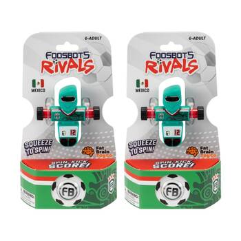 2PK Foosbots 6Y+ Rivals Team Mexico Squeeze To Spin Kids Soccer Football Toy