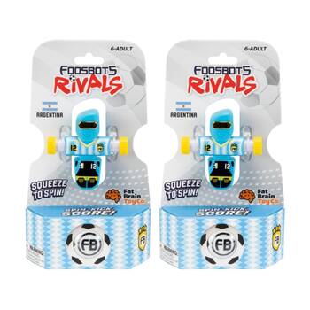 2PK Foosbots 6Y+ Rivals Team Argentina Squeeze To Spin Kids Soccer Football Toy