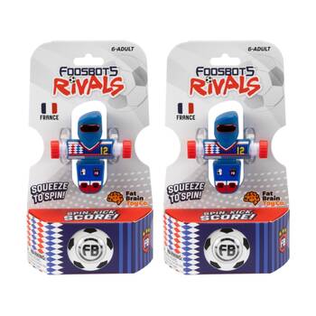 2PK Foosbots 6Y+ Rivals Team France Squeeze To Spin Kids Soccer Football Toy