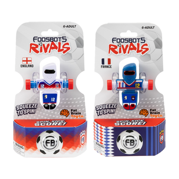 Foosbots Rivals France & England Squeeze To Spin Kids Soccer Football Toy 6Y+