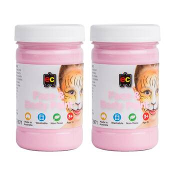 2PK Educational Colours Washable Face Paint Pink Kids Art/Craft 175ml 3y+