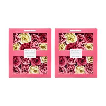 2PK Heathcote & Ivory Sweet Pea Honeysuckle Soap Flowers Relax Bath 96g