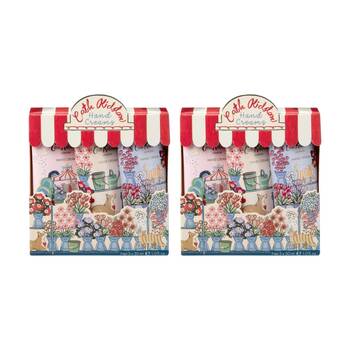 2x 3pc Heathcote & Ivory Cath Kidston Flower Market Hand Cream Set 30ml