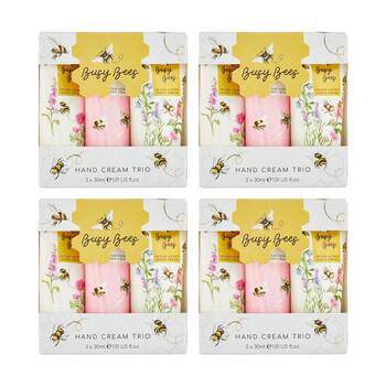 4x 3pc Heathcote & Ivory Busy Bees Hand Cream Trio Collection Set 30ml