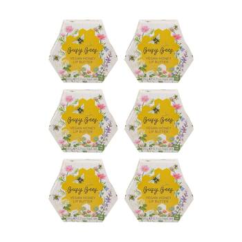 6PK Heathcote & Ivory Busy Bees Vegan Honey Lip Butter Manuka Extract 20g