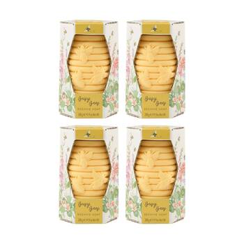 4PK Heathcote & Ivory Busy Bees Beehive Soap Orange Blossom Honey 280g