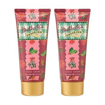 2PK Heathcote & Ivory Heathcote's Emporium Festive Robin Hand Cream 100ml