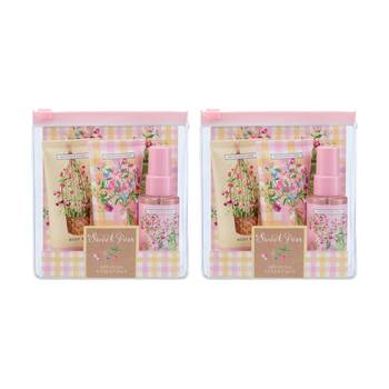 2x 3pc Heathcote & Ivory Sweet Pea Floral Refresh Care Essential Set 30ml