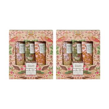 2x 3pc Heathcote & Ivory William Morris Voyager Strawberry Thief Hand Creams