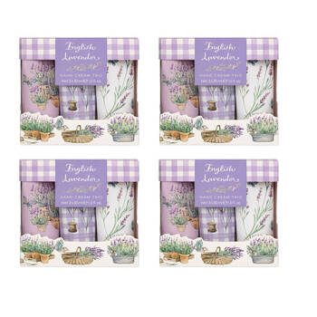 4x 3pc Heathcote & Ivory English Lavender Hand Cream Trio Travel 30ml