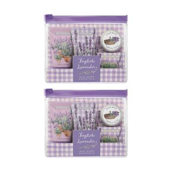 2x 4pc Heathcote & Ivory English Lavender Mini Sleep Essentials Set Multi