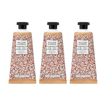 3PK Heathcote & Ivory William Morris Aloe Lime Hand Cream Floral 50ml