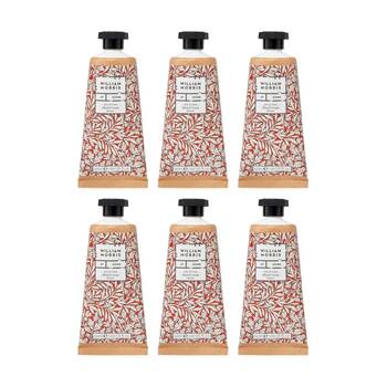 6PK Heathcote & Ivory William Morris Aloe Lime Hand Cream Floral 50ml