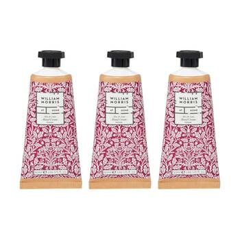 3PK Heathcote & Ivory William Morris Aloe Lime Hand Cream Acorn 50ml